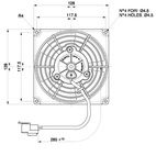 Spal kylfläkt 115mm / 4,5" tryckande