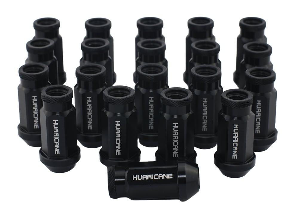 Hjulmutter Kit Aluminium Svart M12x1,5 (50mm)