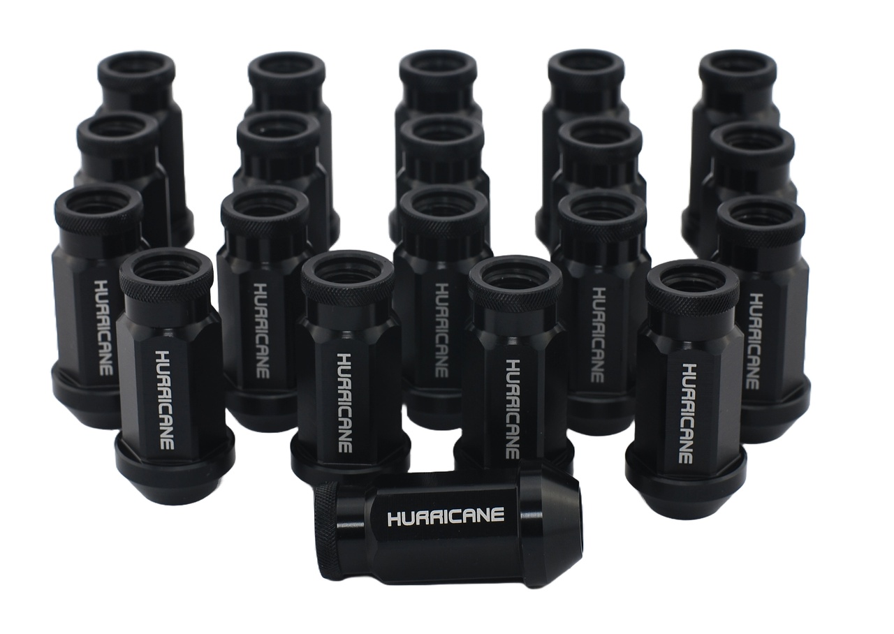 Hjulmutter Kit Aluminium Svart M12x1,25 (50mm)