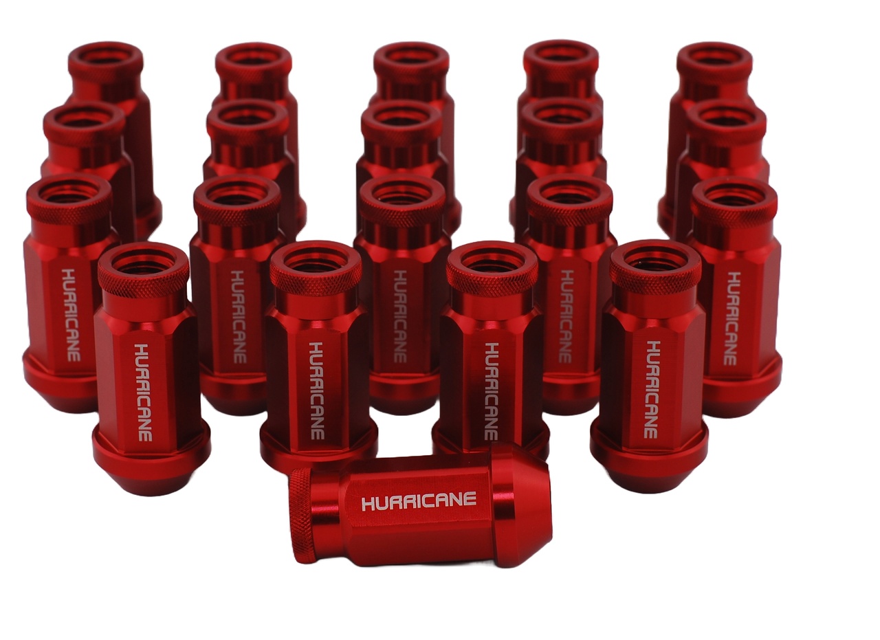 Hjulmutter Kit Aluminium Röd M12x1,25 (39mm)