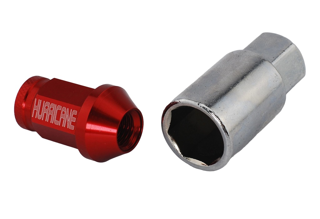 Hjulmutter Kit Aluminium Röd M12x1,5 (39mm)
