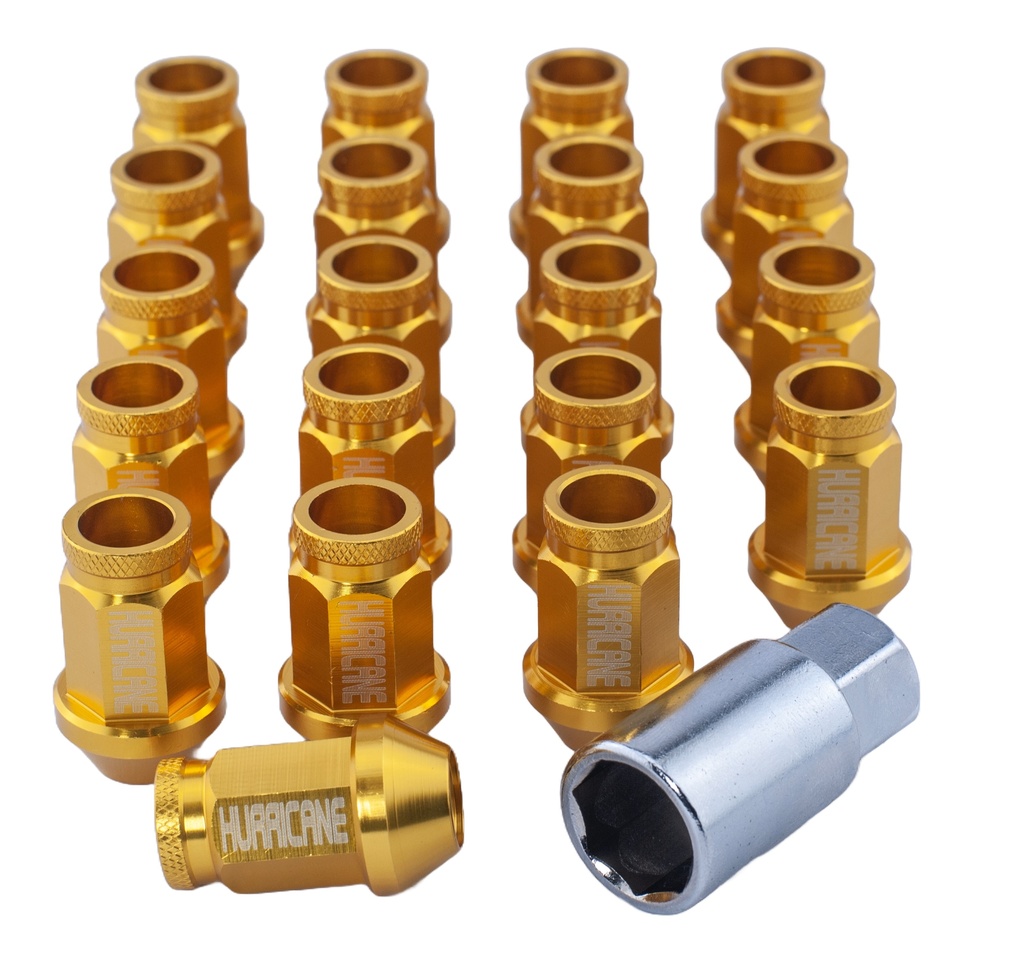 Hjulmutter Kit Aluminium Guld M12x1,5 (39mm)