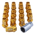 Hjulmutter Kit Aluminium Guld M12x1,5 (39mm)