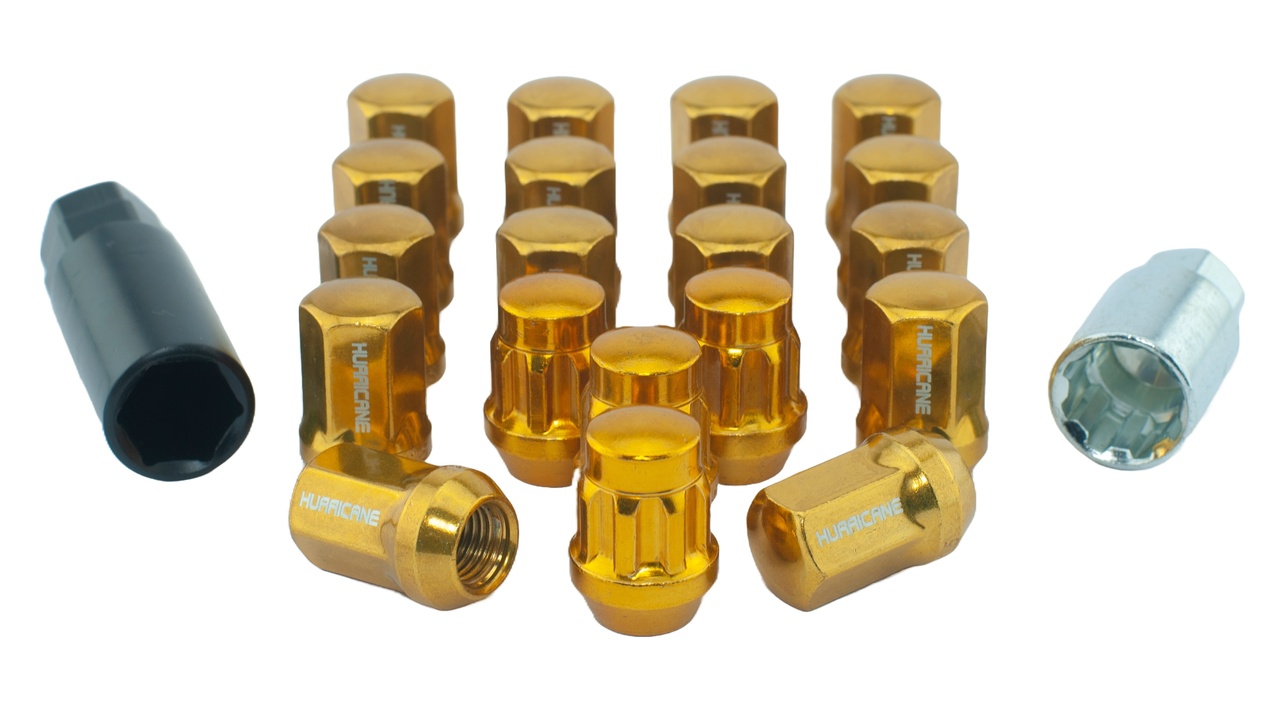 Hjulmutter Kit Stål Guld M12x1,5 (32mm)