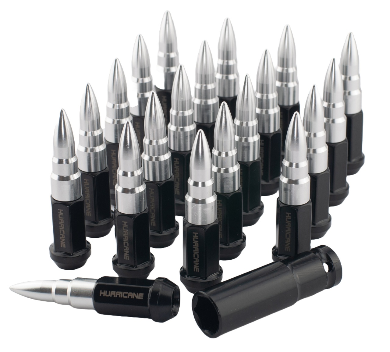 Hjulmutter Kit Aluminium Silver M12x1,25