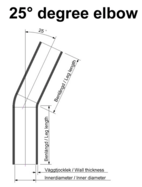 Silikonslang Svart 25 grader 1,875'' (48mm)