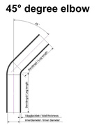 Silikonslang 45 Grader 2,5" (63mm)
