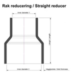 Silikonslang rak reducering 2-2,5" (51-63mm)
