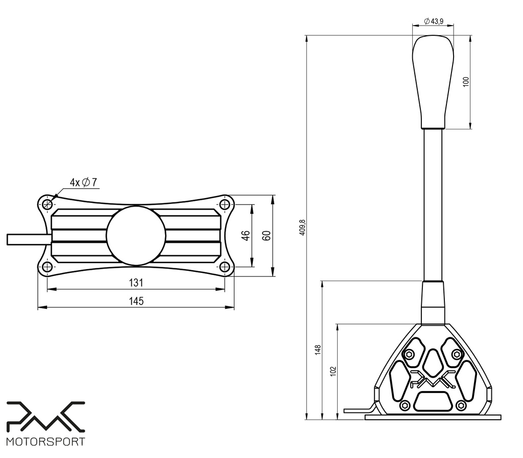 PMC Black Edition Växelspak 8HP DCT DKG DSG PDK