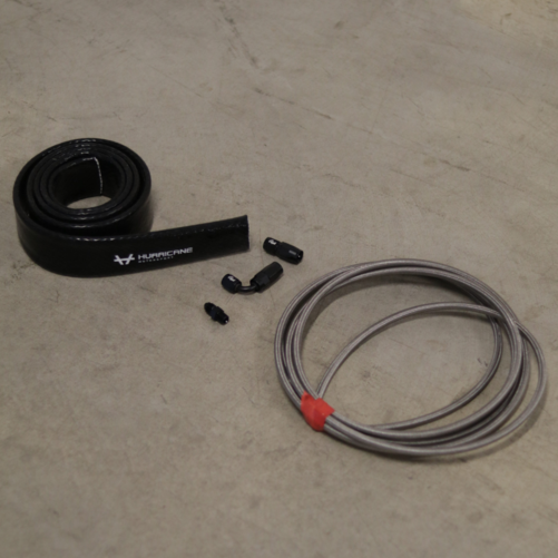 Holset Olja in Kit Turbo 1 x Rak 1 x 90 Grader AN4 + Silikon Värmeskyddsstrumpa