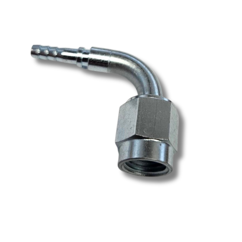 Presskoppling hona 7/16-20 90grader konkav (svivel)
