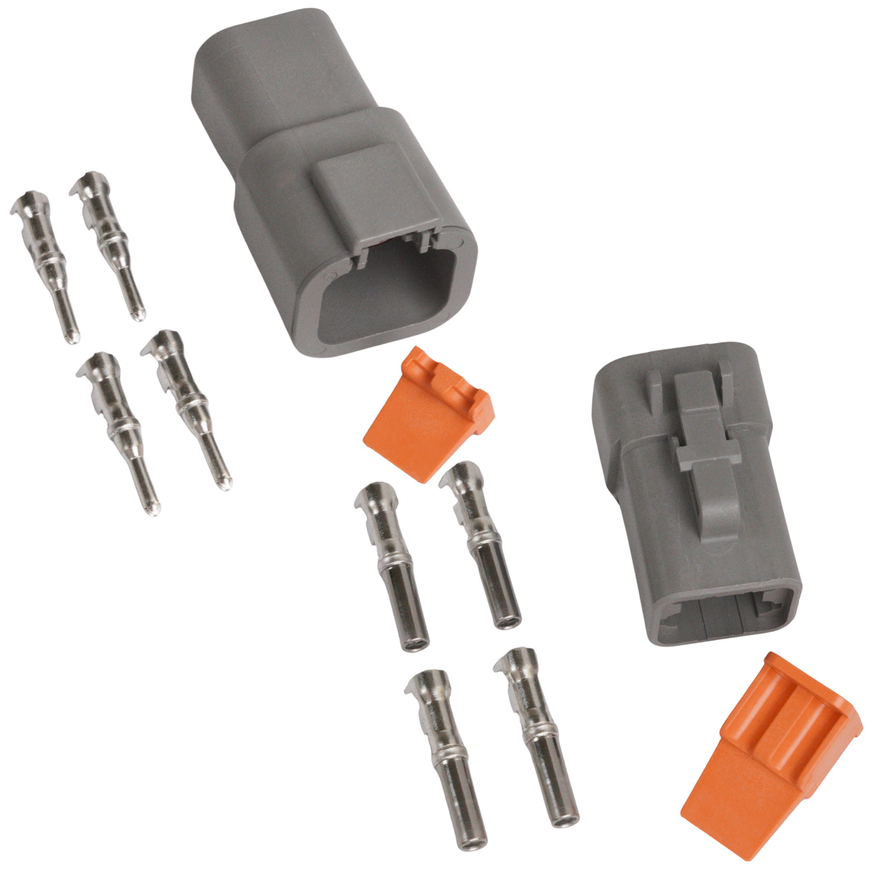 Kontaktdon KIT 4-polig DTP series Hane + Hona