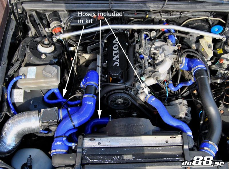 Volvo 700/940 Turbo Kylarslangar Svart