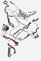 VW GOLF Audi A3/S3 TSI/TFSI Kylarslangar Blå