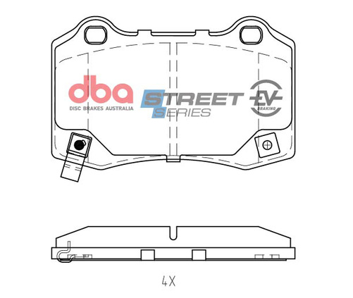 DBA SSEV STREET SERIES BRAKE PADS [Tesla Roadster 2012 On / Model S 2014 On / Model X 2016 On R