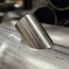 Välvd Lambdamutter M18x1,5 Rostfri (45°)