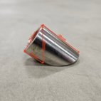 Välvd Lambdamutter M18x1,5 Rostfri (45°)