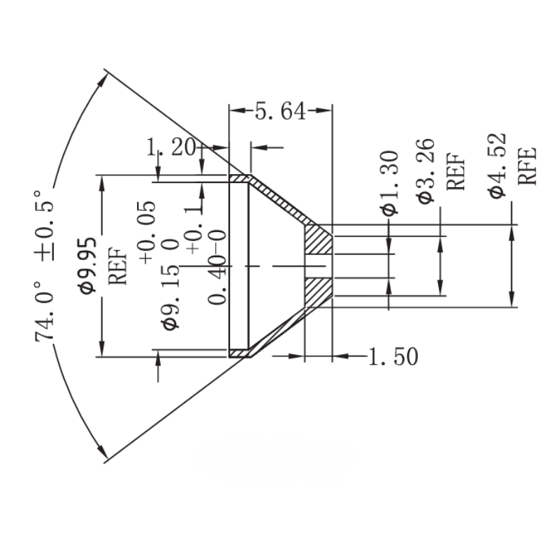 1,3mm Oljerestriktor adapter AN4