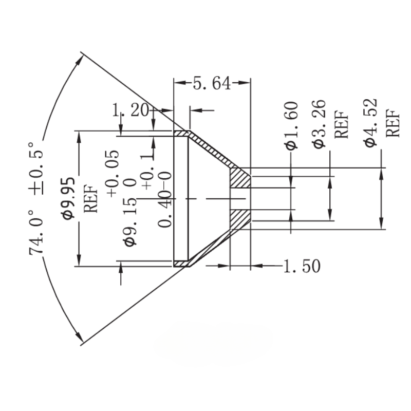 1,6mm Oljerestriktor adapter AN4