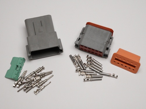 Kontaktdon KIT 12-polig DT series Hane + Hona