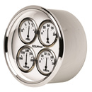 5" Quad Mätare, 100 PSI/100-250 °F/8-18V/0-90 Ω, OLD-TYME WHITE II