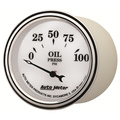 2-1/16" Oljetryck, 0-100 PSI, OLD-TYME WHITE II