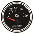2-1/16" Oljetryck, 0-100 PSI, DESIGNER BLACK II