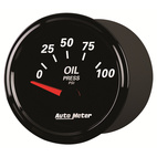 2-1/16" Oljetryck, 0-100 PSI, DESIGNER BLACK II