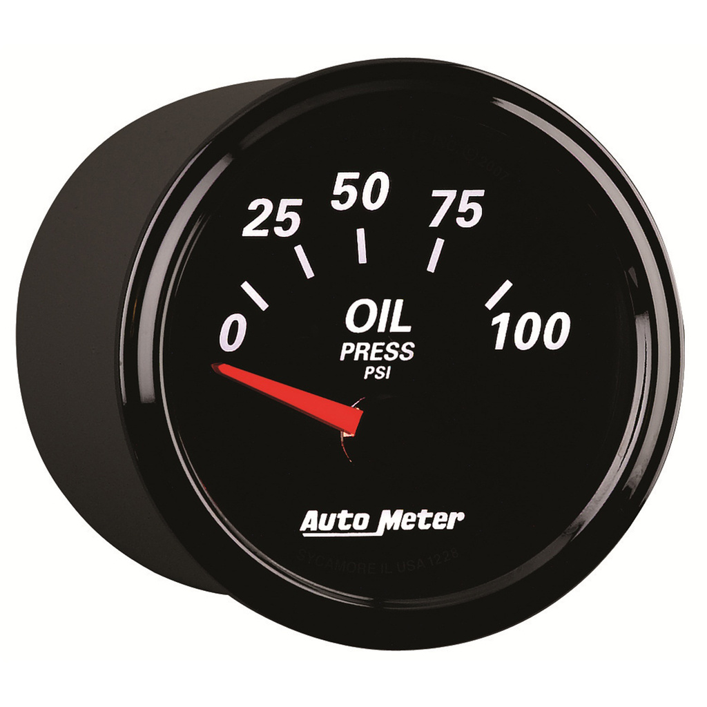 2-1/16" Oljetryck, 0-100 PSI, DESIGNER BLACK II