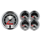 5 PC. Mätar-KIT, 3-3/8" & 2-1/16", ELEC. Hastighetsmätare,, AMERICAN MUSCLE