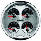 5" Quad Mätare, 8K RPM/120 MPH/100 PSI/100-250 °F/8-18V/240-33 Ω, AMERICAN MUSCLE