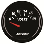 2-1/16" Voltmätare, 8-18V, DESIGNER BLACK II