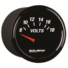 2-1/16" Voltmätare, 8-18V, DESIGNER BLACK II