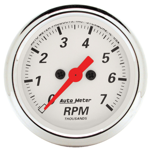 2-1/16" Varvräknare, 0-7,000 RPM, ARCTIC WHITE
