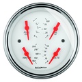 5" Quad Mätare, 100 PSI/100-250 °F/8-18V/0-90 Ω, ARCTIC WHITE