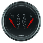 3-3/8" Dubbel Mätare, 100 PSI/240-33 Ω, DESIGNER BLACK