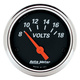 2-1/16" Voltmätare, 8-18V, DESIGNER BLACK