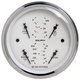 3-3/8" Quad Mätare, 100 PSI/100-250 °F/8-18V/240-33 Ω, OLD-TYME WHITE