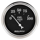2-1/16" Oljetryck, 0-100 PSI, OLD TYME BLACK