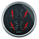 3-3/8" Quad Mätare, 100 PSI/100-250 °F/8-18V/0-90 Ω, DESIGNER BLACK