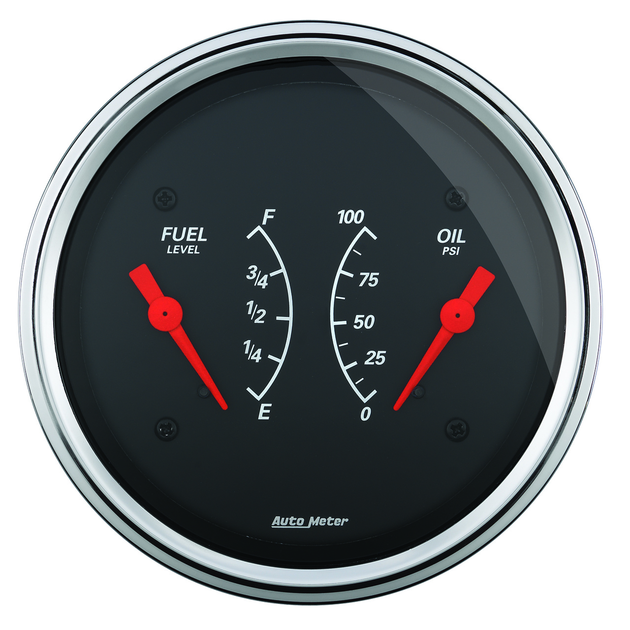 3-3/8" Dubbel Mätare, 100 PSI/240-33 Ω, DESIGNER BLACK