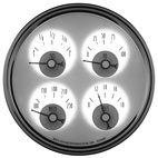 5" Quad Mätare, 100 PSI/100-250 °F/8-18V/240-33 Ω, PRESTIGE PEARL