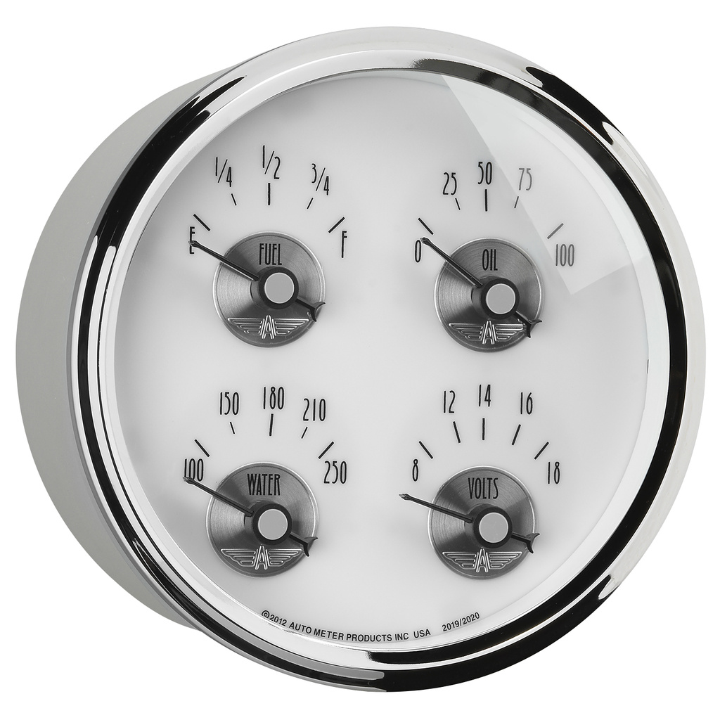 5" Quad Mätare, 100 PSI/100-250 °F/8-18V/240-33 Ω, PRESTIGE PEARL