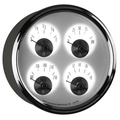 5" Quad Mätare, 100 PSI/100-250 °F/8-18V/0-90 Ω, PRESTIGE PEARL
