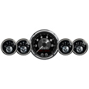 5 PC. Mätar-KIT, 3-3/8" & 2-1/16", GPS SPEEDO W/LCD ODO, PRESTIGE BLACK DIAMOND