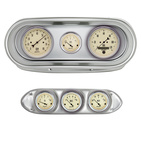 6-mätarpanel, direktmontering, NOVA 62-65, ANTIQUE BEIGE