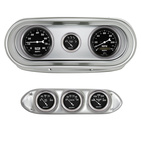 6-mätarpanel, direktmontering, NOVA 62-65, OLD TYME BLACK