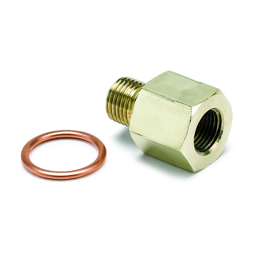 FITTING, ADAPTER, METRIC, M10X1 MALE TO 1/8" NPTF FEMALE, BRASS