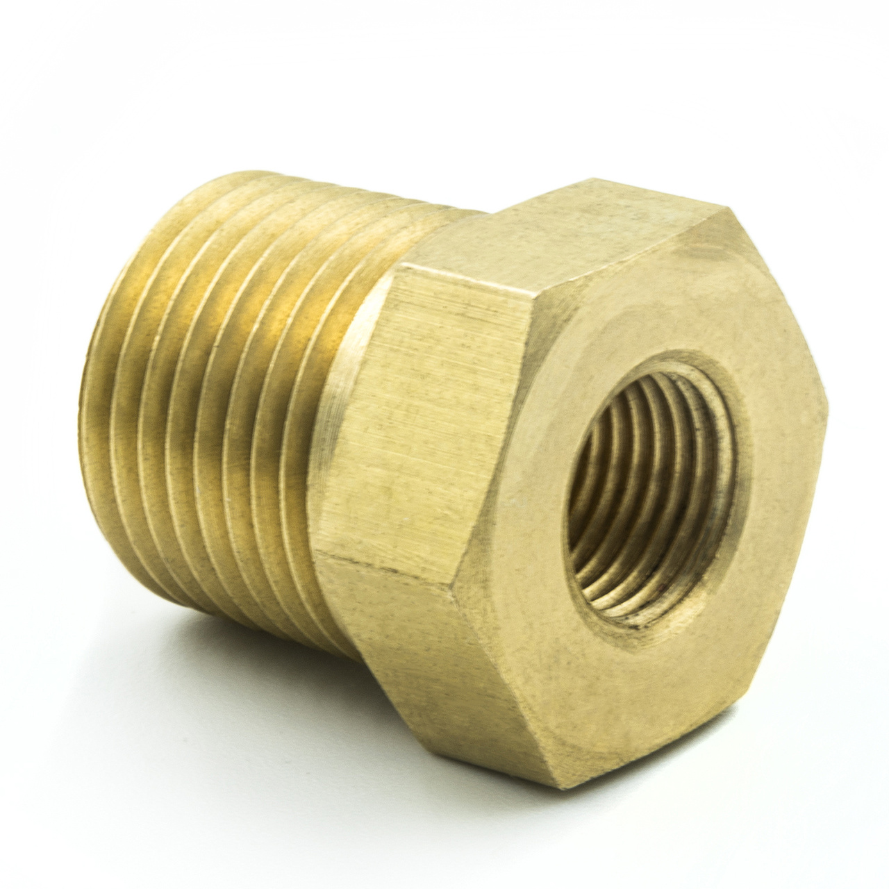 FITTING, ADAPTER, 3/8" NPT MALE, 1/8" NPT FEMALE, BRASS