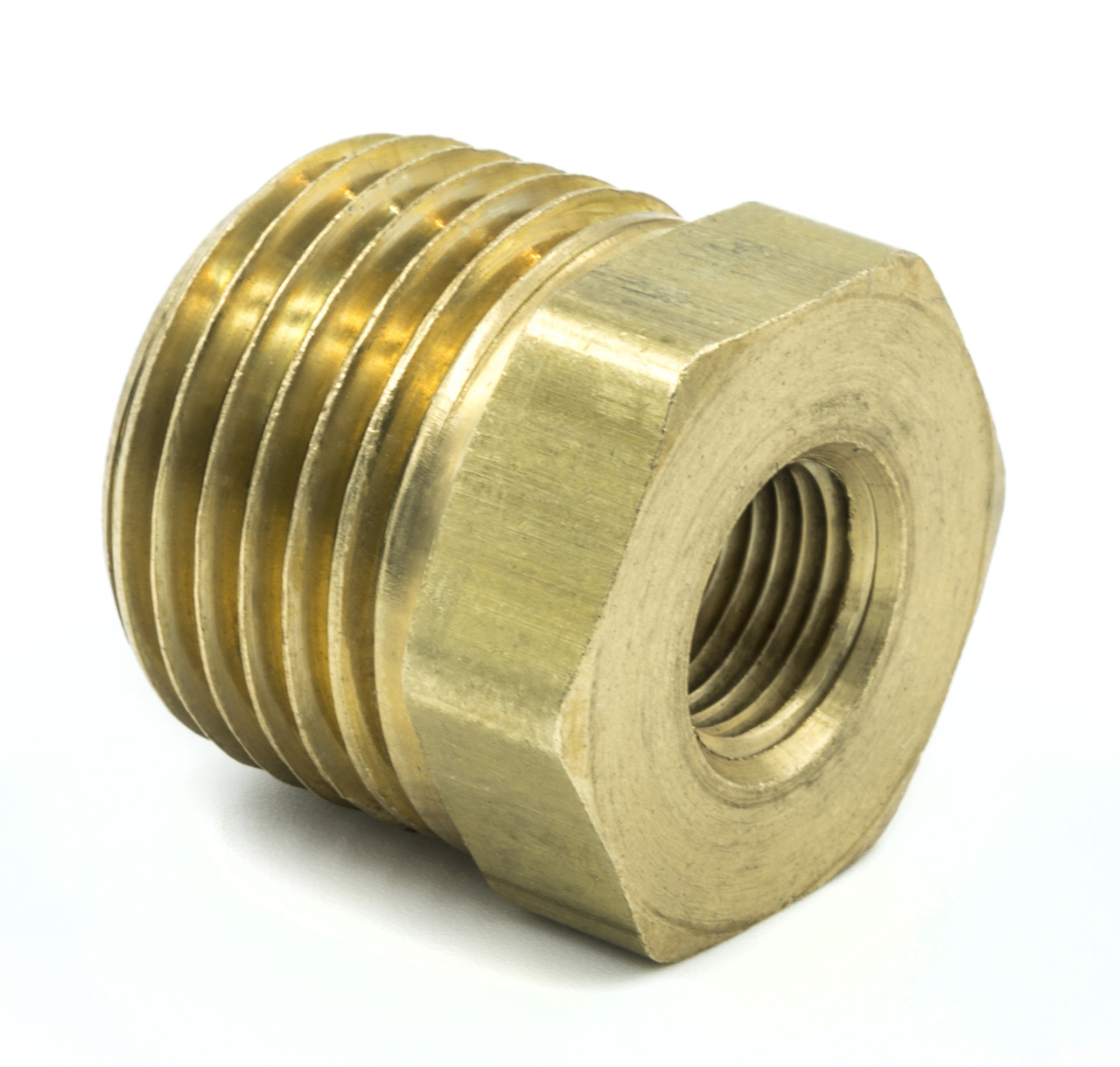 FITTING, ADAPTER, 1/2" NPT MALE, 1/8" NPT FEMALE, BRASS